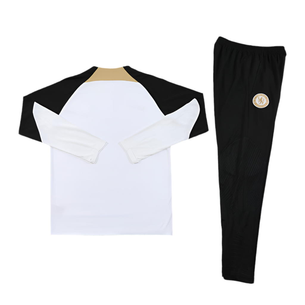 Men’s White Gold and Black Chelsea FC Tracksuit Set