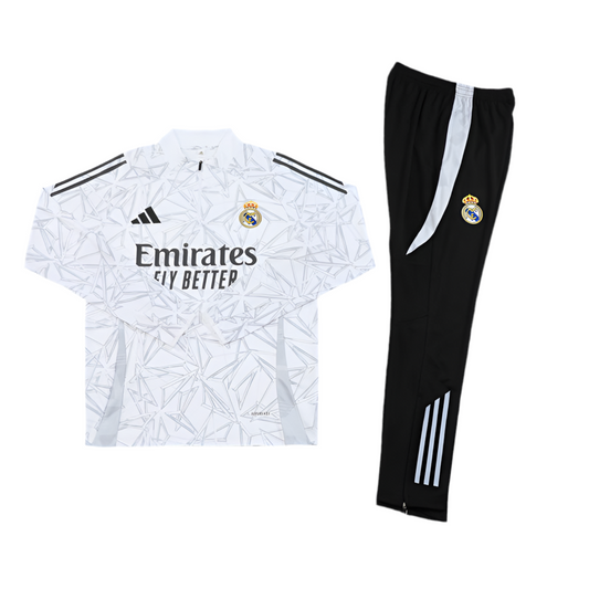 Men’s White Real Madrid Tracksuit set