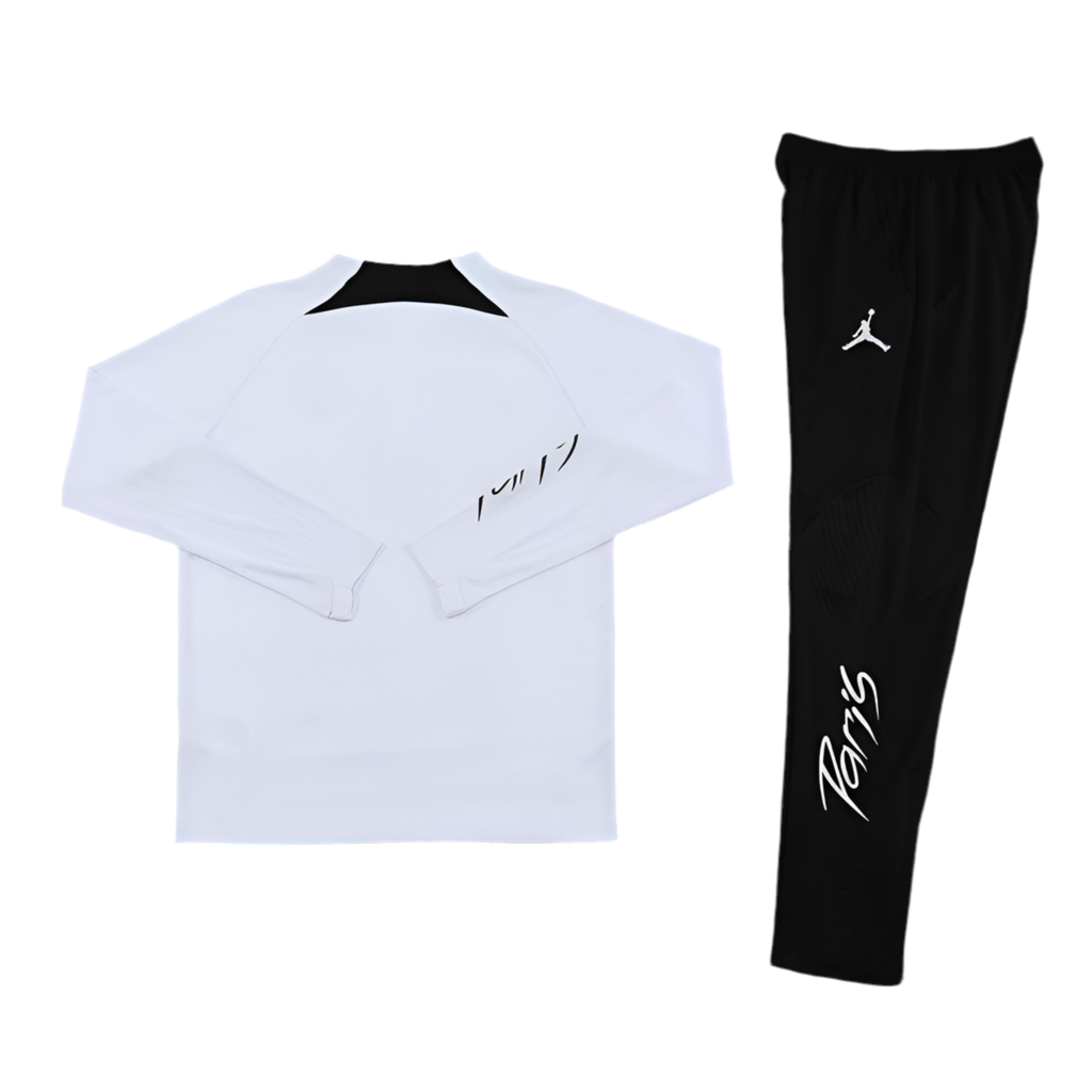Kids PSG White And Black Tracksuit Set