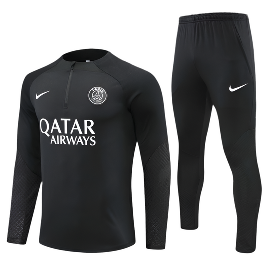 Men’s PSG Full Black Tracksuit Set